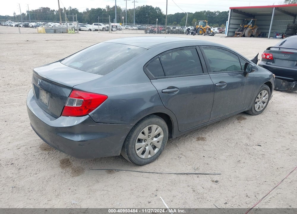 2012 HONDA CIVIC LX VIN: 19XFB2F53CE103766