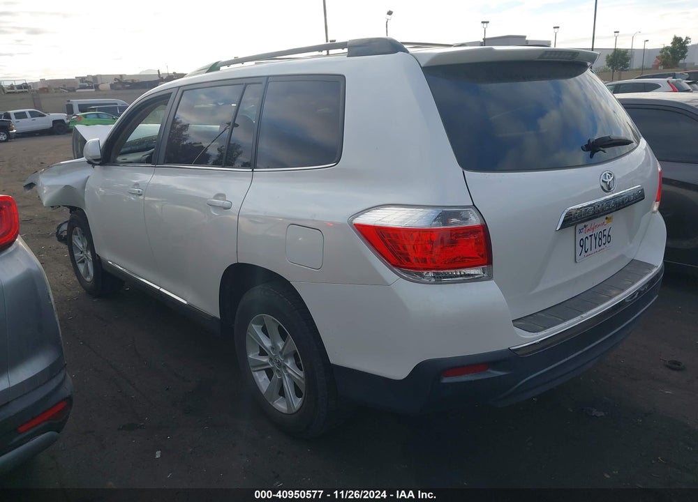 2012 TOYOTA HIGHLANDER SE VIN: 5TDZK3EH6CS083422
