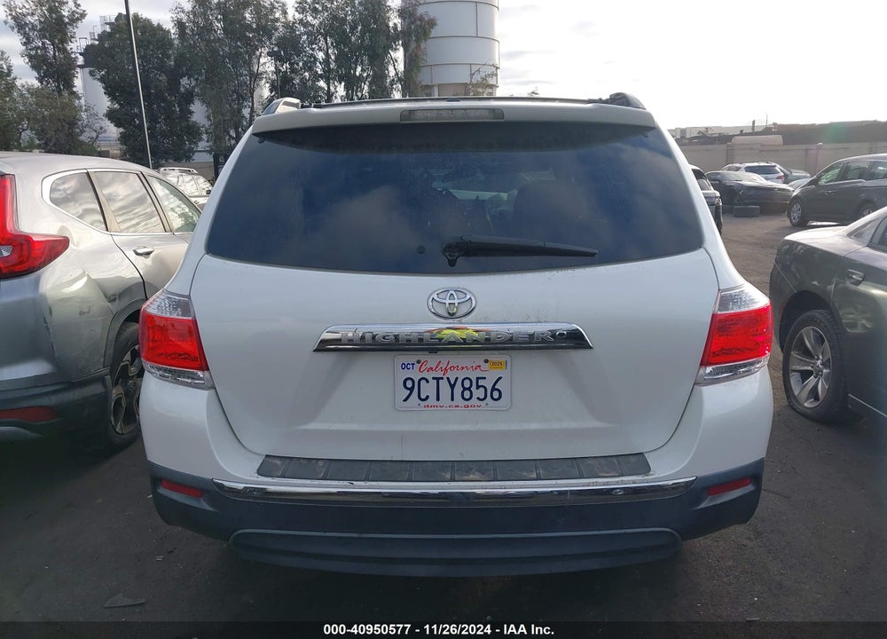 2012 TOYOTA HIGHLANDER SE VIN: 5TDZK3EH6CS083422