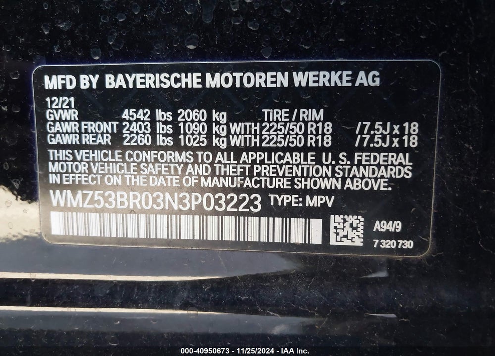 2022 MINI COUNTRYMAN COOPER S VIN: WMZ53BR03N3P03223