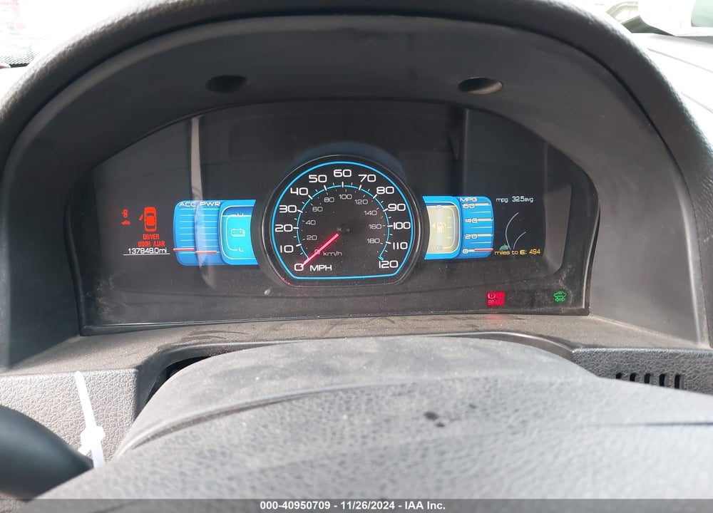 2012 FORD FUSION HYBRID VIN: 3FADP0L37CR199349