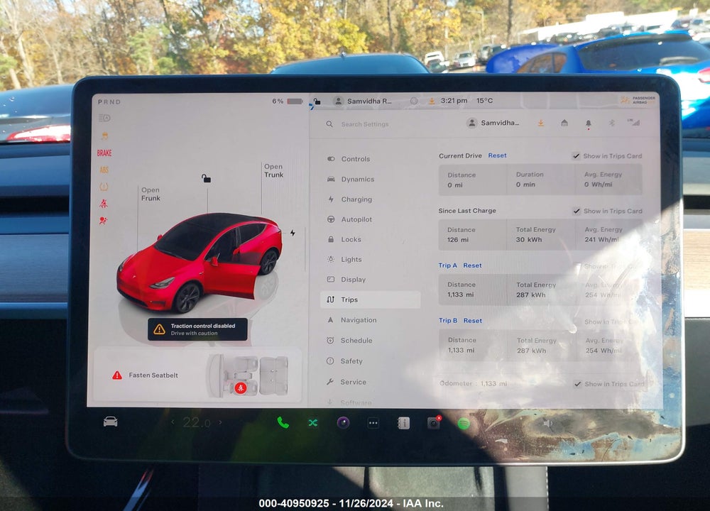 2024 TESLA MODEL Y LONG RANGE DUAL MOTOR ALL-WHEEL DRIVE/RWD VIN: 7SAYGDED7RA310226
