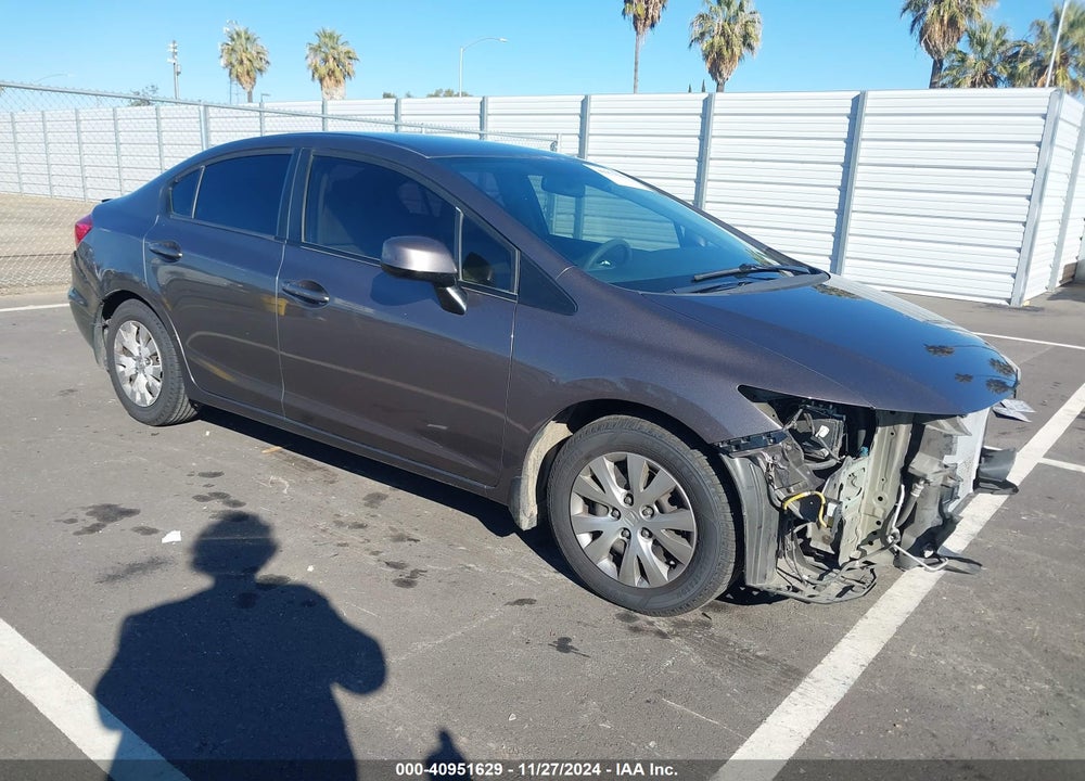 2012 HONDA CIVIC LX VIN: 19XFB2F53CE355498