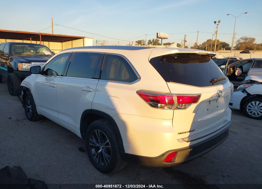 2016 TOYOTA HIGHLANDER XLE V6 VIN: 5TDKKRFH7GS171744