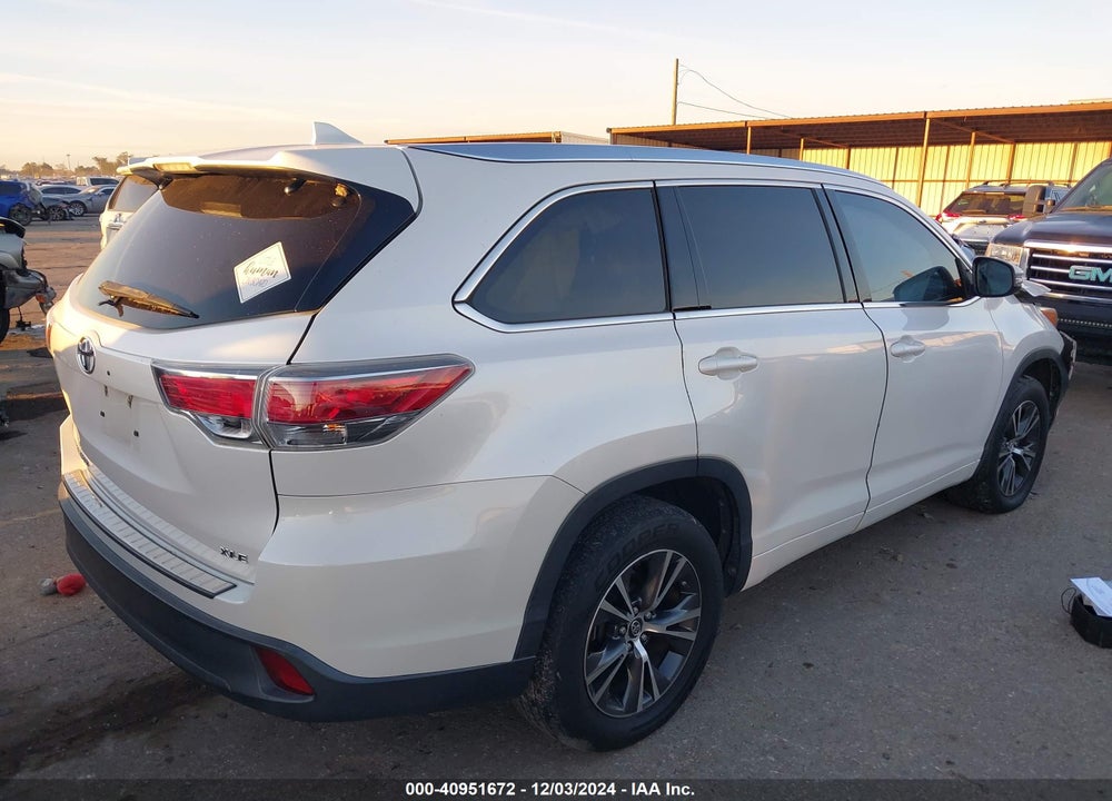 2016 TOYOTA HIGHLANDER XLE V6 VIN: 5TDKKRFH7GS171744