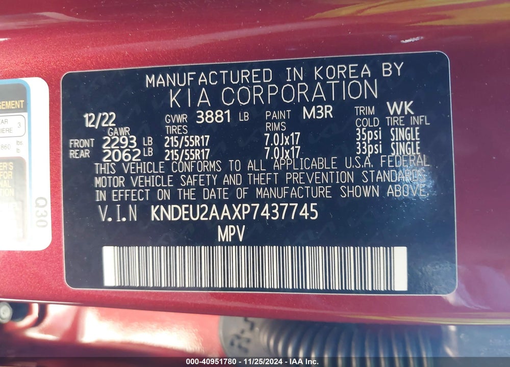 2023 KIA SELTOS VIN: KNDEU2AAXP7437745