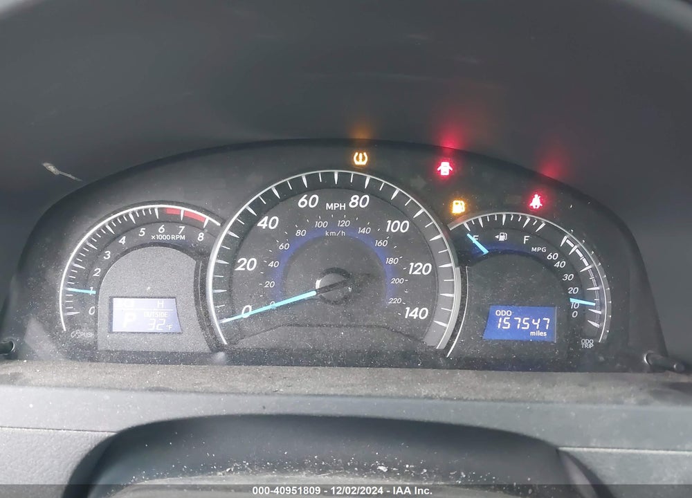 2012 TOYOTA CAMRY XLE V6 VIN: 4T1BK1FK5CU507910