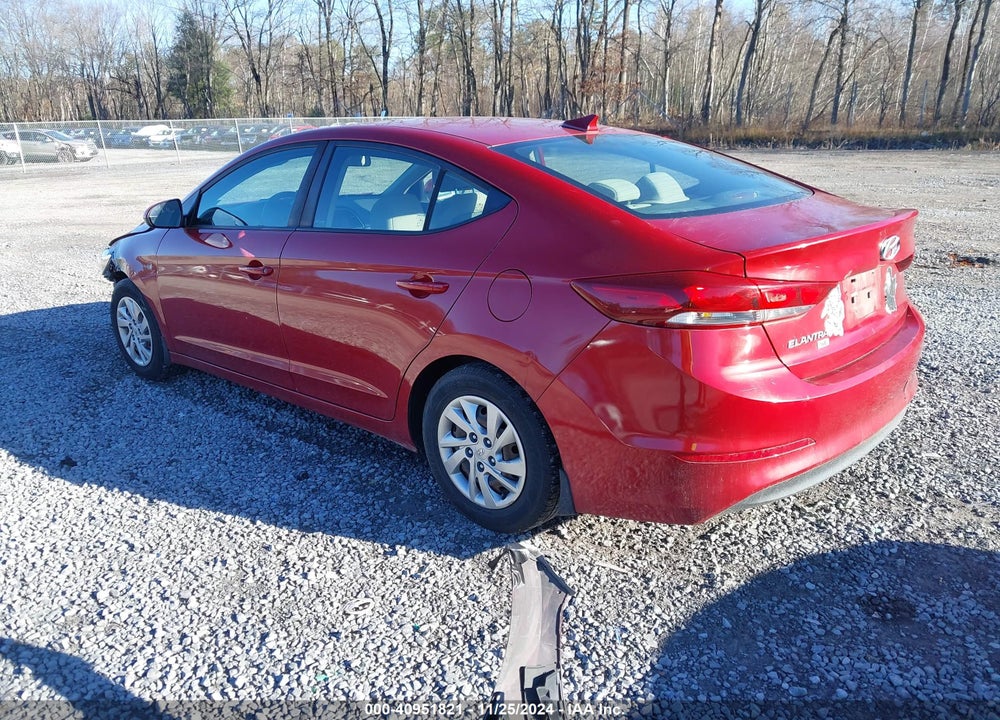 2017 HYUNDAI ELANTRA SE VIN: KMHD74LFXHU409272