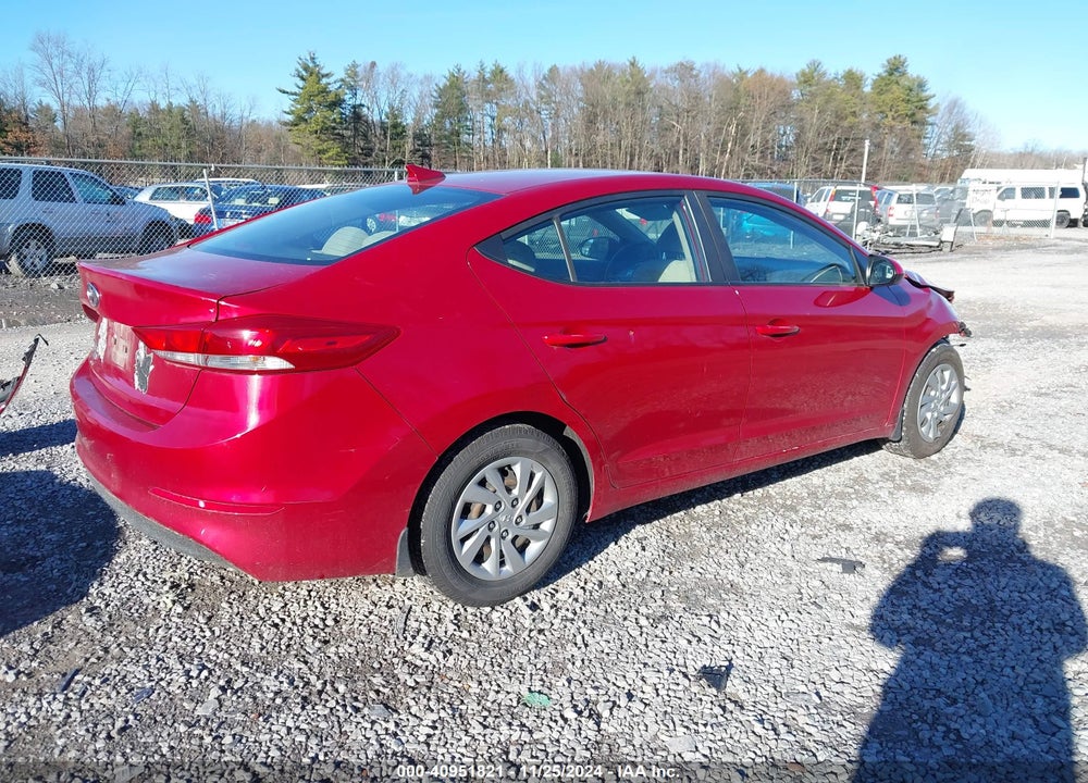 2017 HYUNDAI ELANTRA SE VIN: KMHD74LFXHU409272