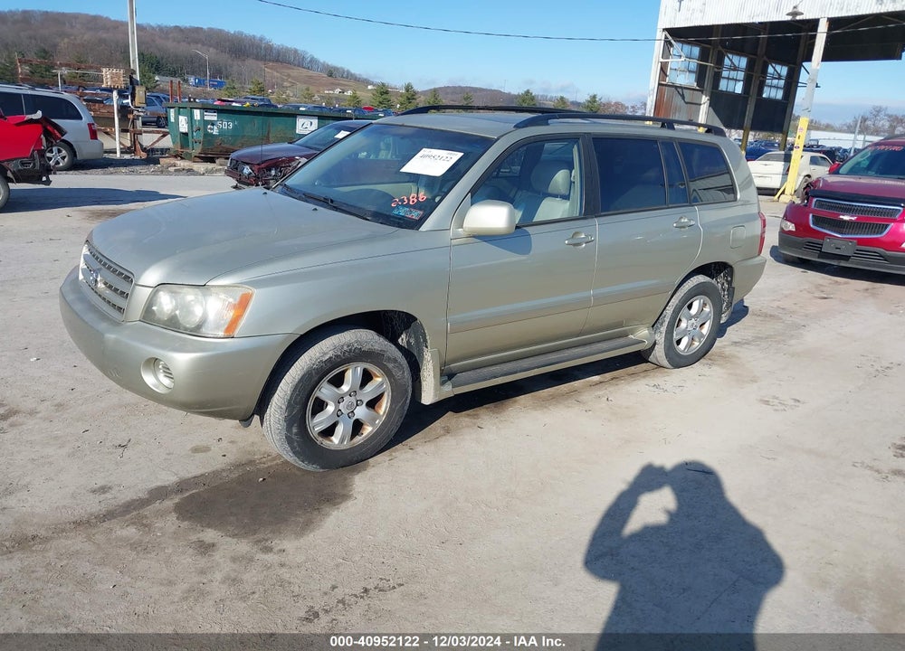 2003 TOYOTA HIGHLANDER V6 VIN: JTEHF21A430142386