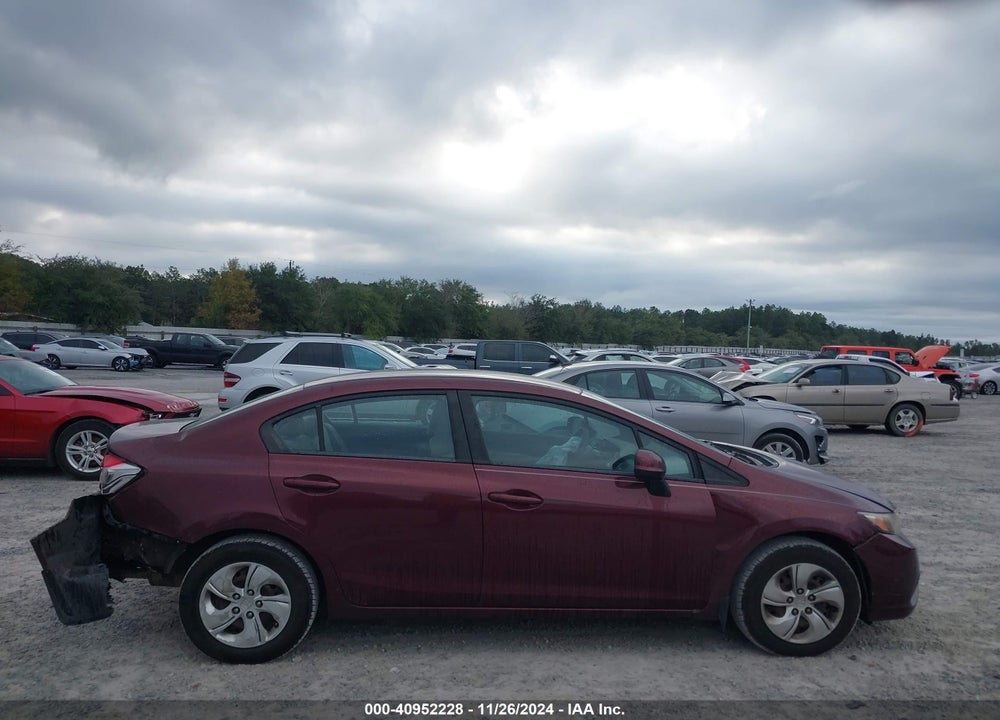 2013 HONDA CIVIC LX VIN: 19XFB2F57DE002778