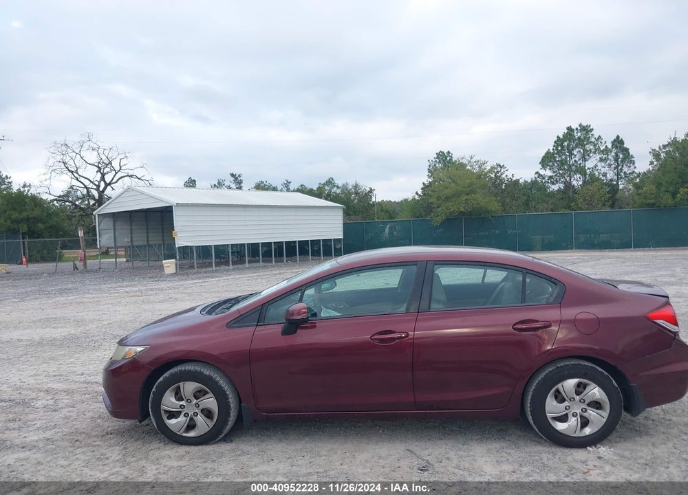 2013 HONDA CIVIC LX VIN: 19XFB2F57DE002778