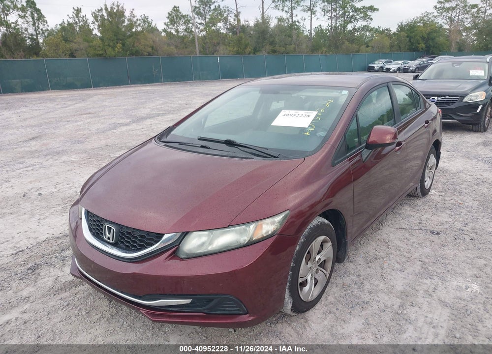 2013 HONDA CIVIC LX VIN: 19XFB2F57DE002778
