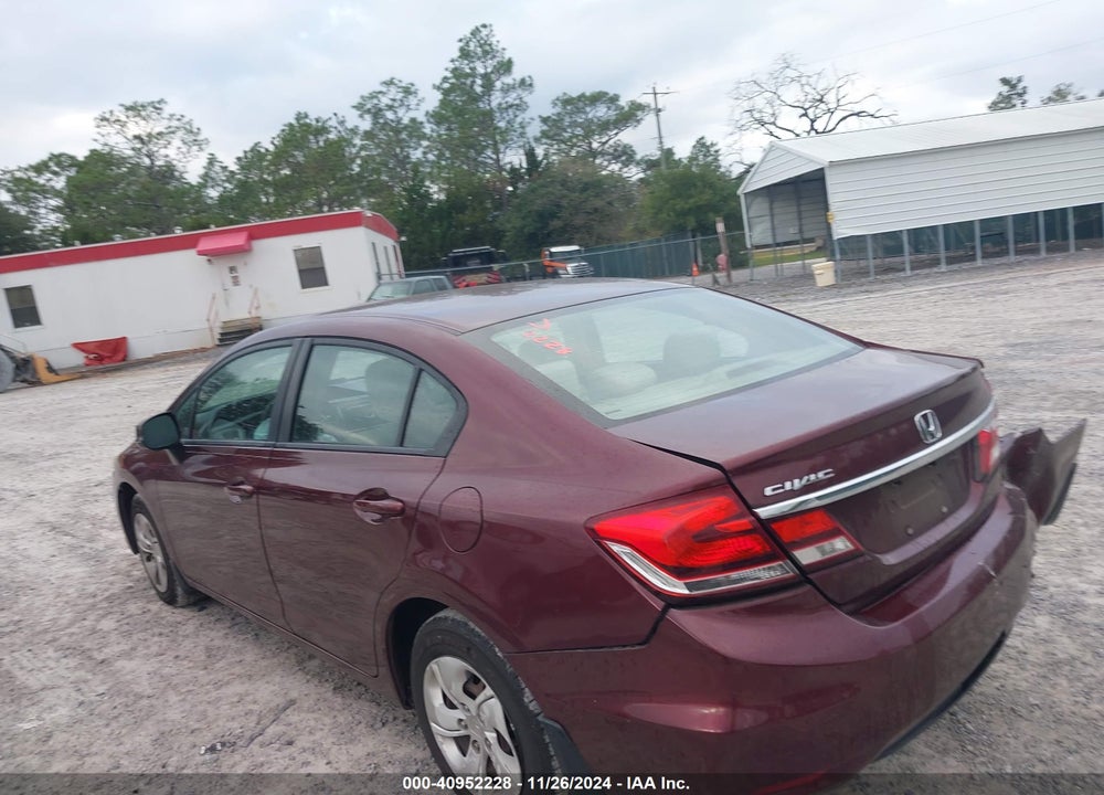 2013 HONDA CIVIC LX VIN: 19XFB2F57DE002778