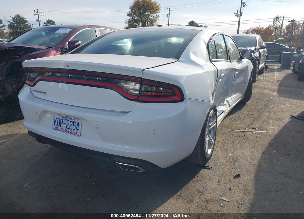 2022 DODGE CHARGER SXT RWD VIN: 2C3CDXBG8NH239615
