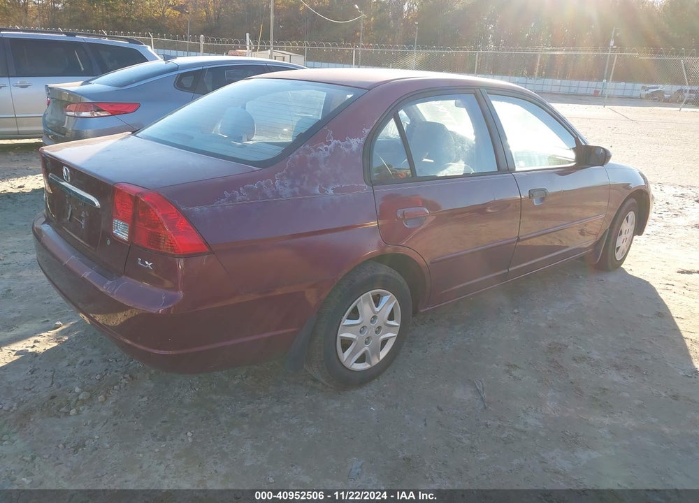 2003 HONDA CIVIC LX VIN: 2HGES16593H626043