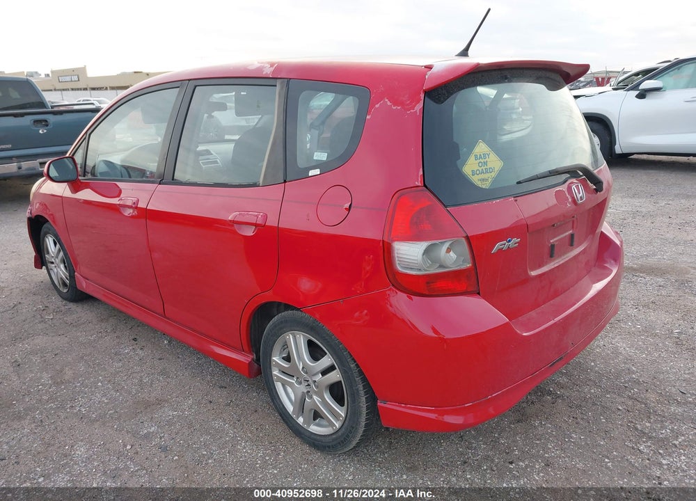 2008 HONDA FIT SPORT VIN: JHMGD38628S051575
