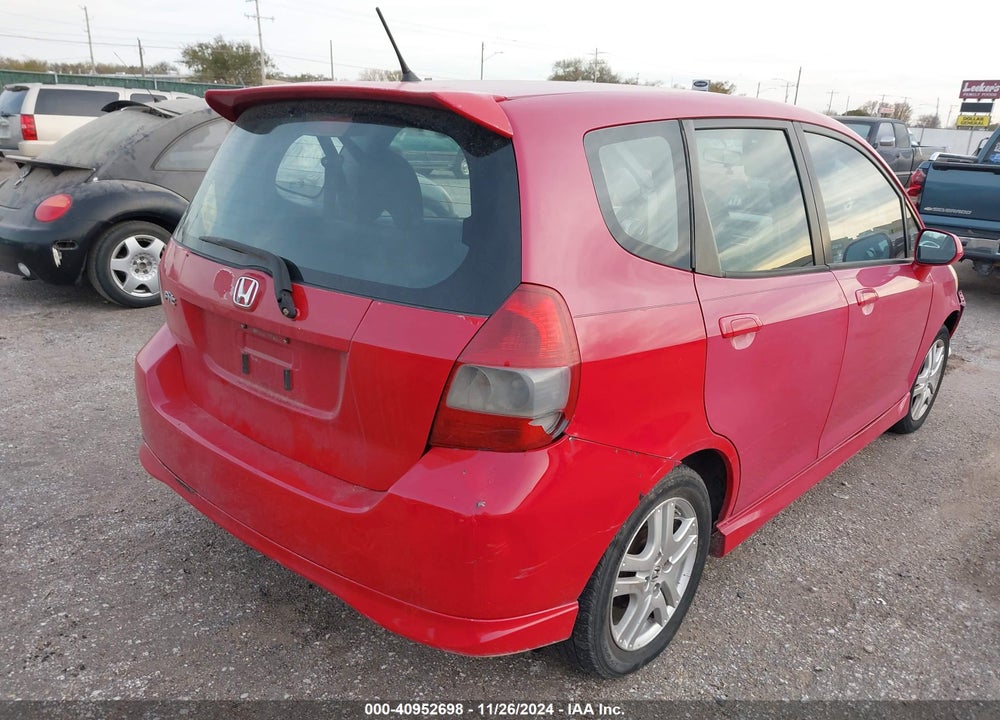 2008 HONDA FIT SPORT VIN: JHMGD38628S051575