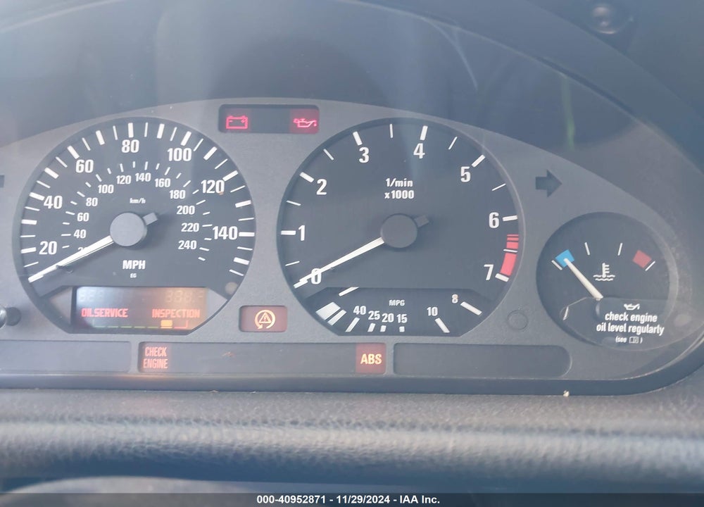 1998 BMW 323IC VIN: WBABJ7326WEA16338