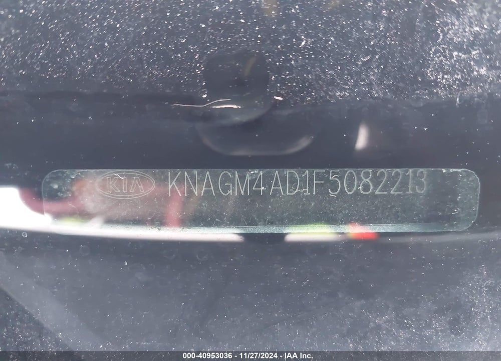 2015 KIA OPTIMA HYBRID VIN: KNAGM4AD1F5082213
