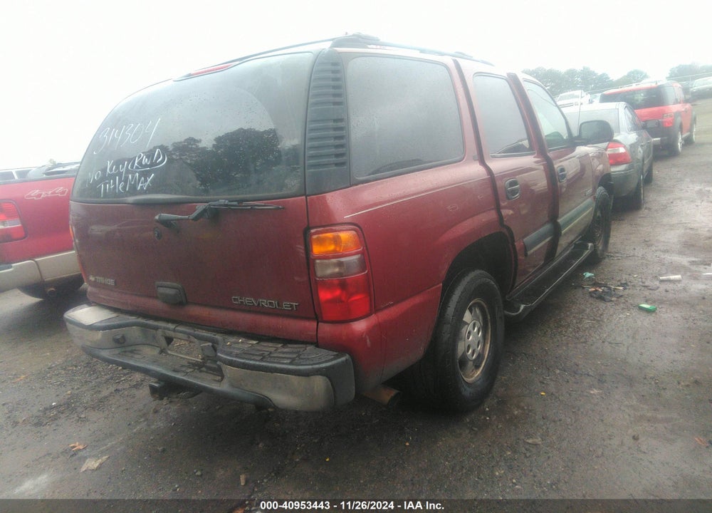 2001 CHEVROLET TAHOE LS VIN: 1GNEC13T51J314304