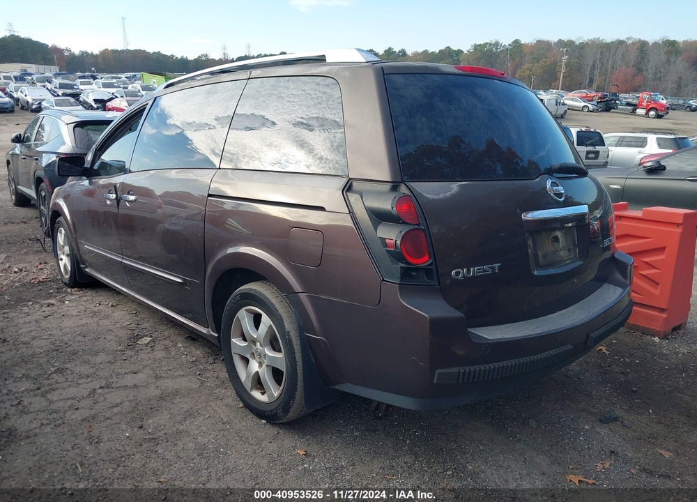 2007 NISSAN QUEST 3.5 SE VIN: 5N1BV28U57N142995