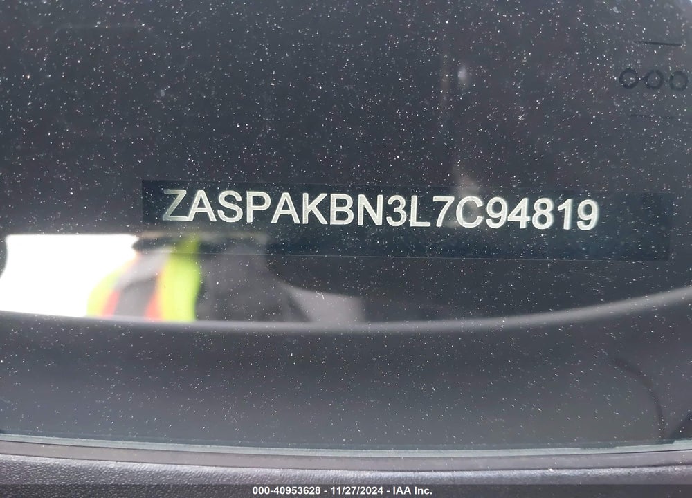 2020 ALFA ROMEO STELVIO TI AWD VIN: ZASPAKBN3L7C94819