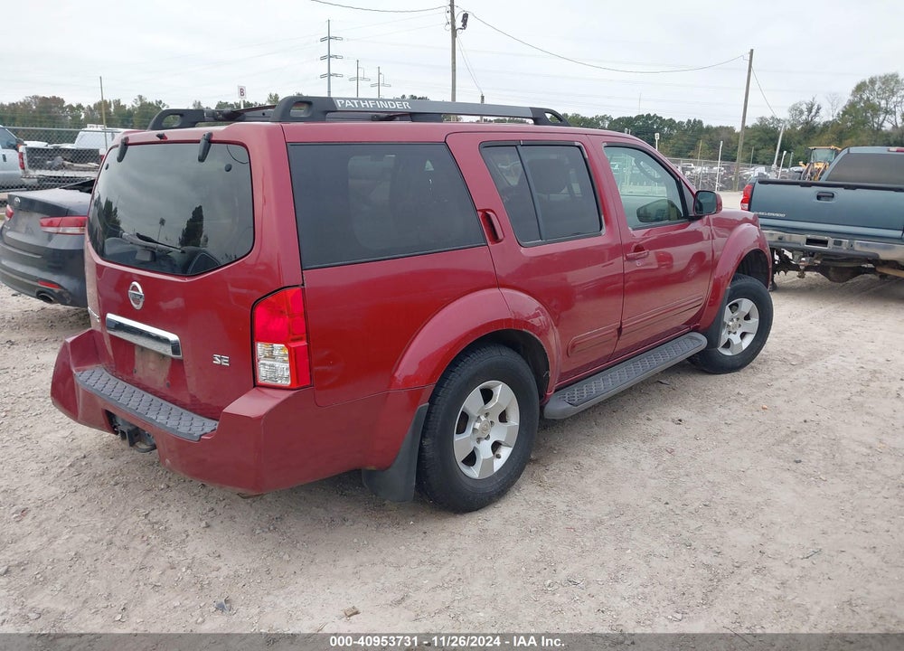 2006 NISSAN PATHFINDER SE VIN: 5N1AR18U66C629188