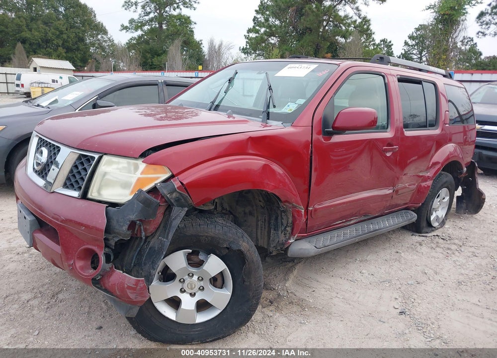 2006 NISSAN PATHFINDER SE VIN: 5N1AR18U66C629188