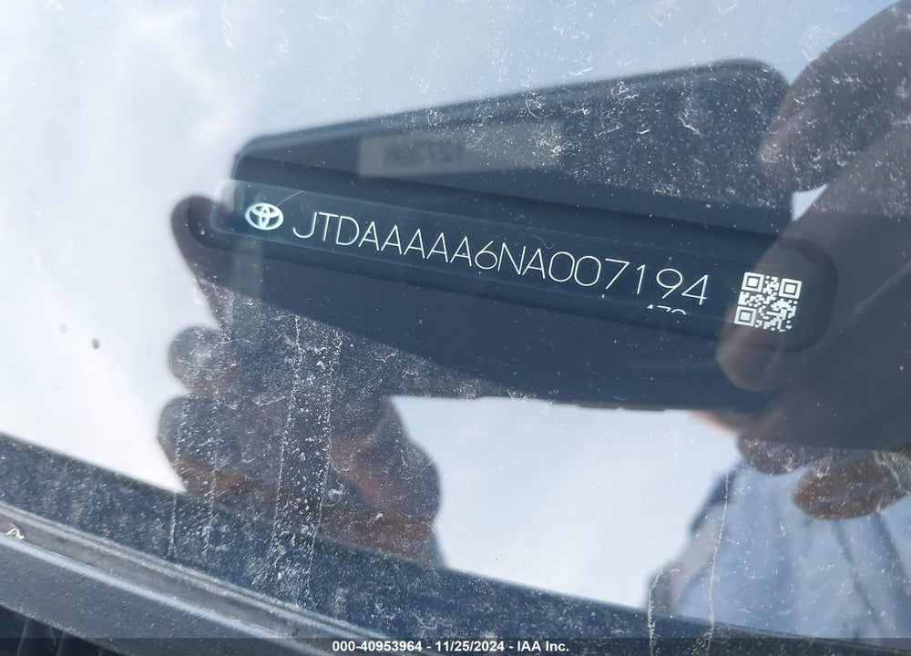 2022 TOYOTA MIRAI VIN: JTDAAAAA6NA007194