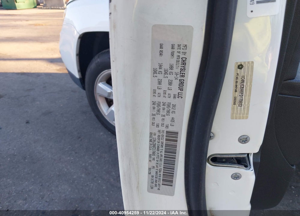 2015 JEEP COMPASS SPORT VIN: 1C4NJCBA6FD170603