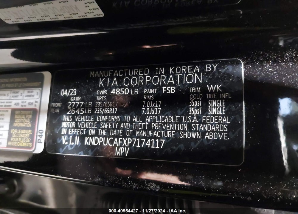 2023 KIA SPORTAGE LX VIN: KNDPUCAFXP7174117