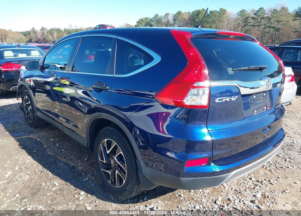 2016 HONDA CR-V SE VIN: 5J6RM4H4XGL037957