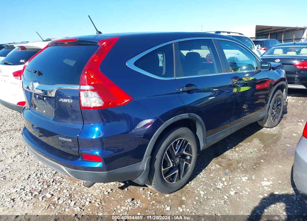 2016 HONDA CR-V SE VIN: 5J6RM4H4XGL037957