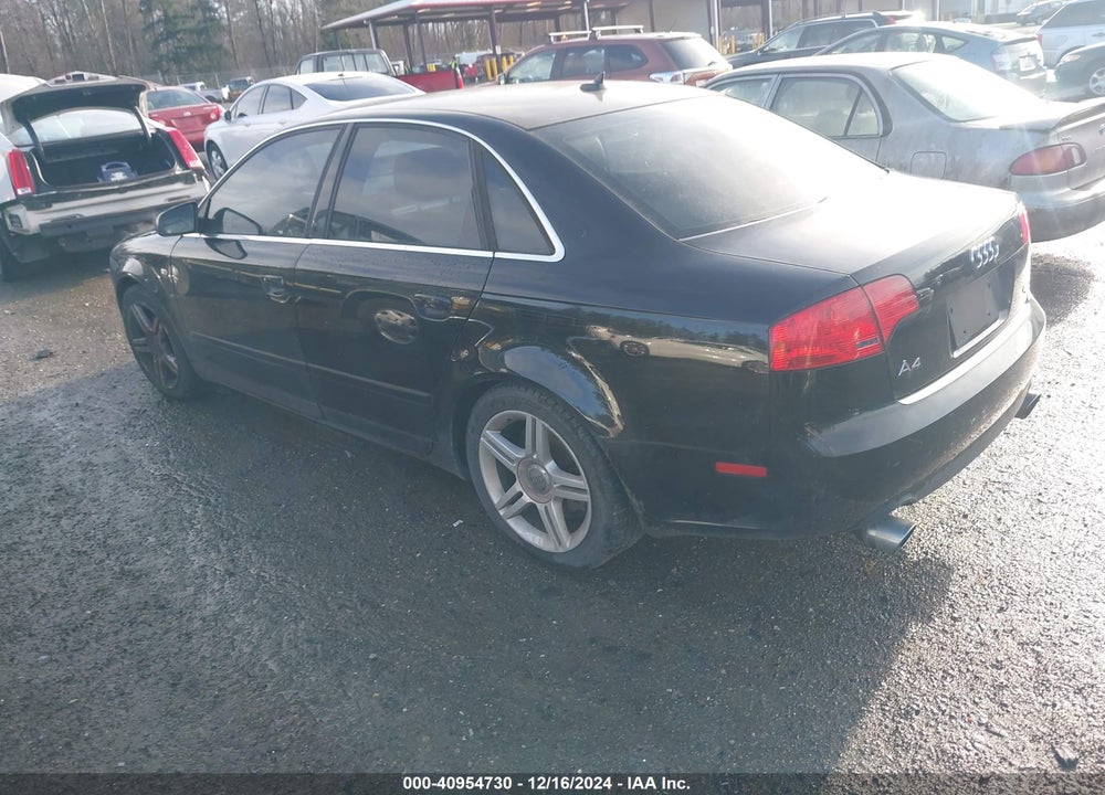 2007 AUDI A4 2.0T VIN: WAUDF78E87A120557