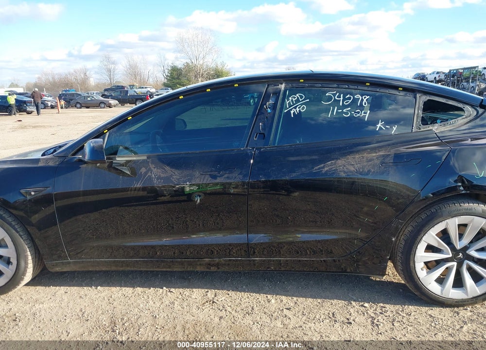 2022 TESLA MODEL 3 LONG RANGE DUAL MOTOR ALL-WHEEL DRIVE VIN: 5YJ3E1EB9NF121889