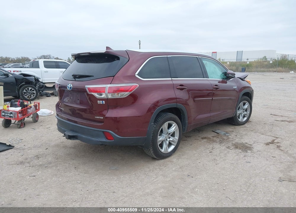 2014 TOYOTA HIGHLANDER HYBRID LIMITED VIN: 5TDDCRFH5ES004477
