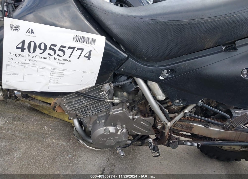 2013 HONDA XR650 L VIN: JH2RD0605DK100700