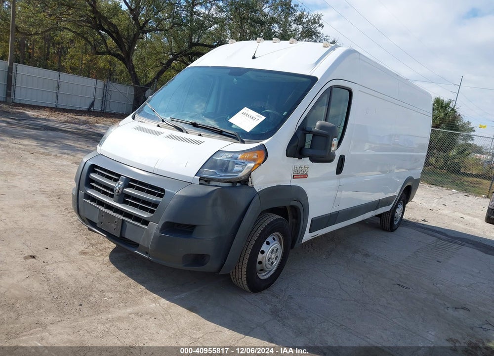 2017 RAM PROMASTER 2500 HIGH ROOF 159 WB VIN: 3C6TRVDG0HE509362