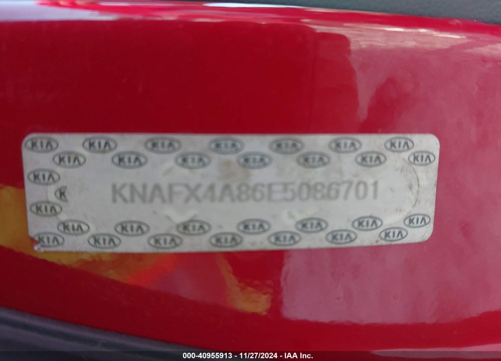 2014 KIA FORTE EX VIN: KNAFX4A86E5086701