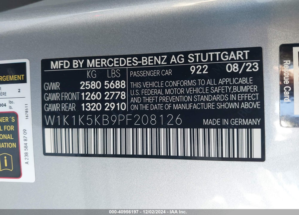 2023 MERCEDES-BENZ E 450 4MATIC VIN: W1K1K5KB9PF208126