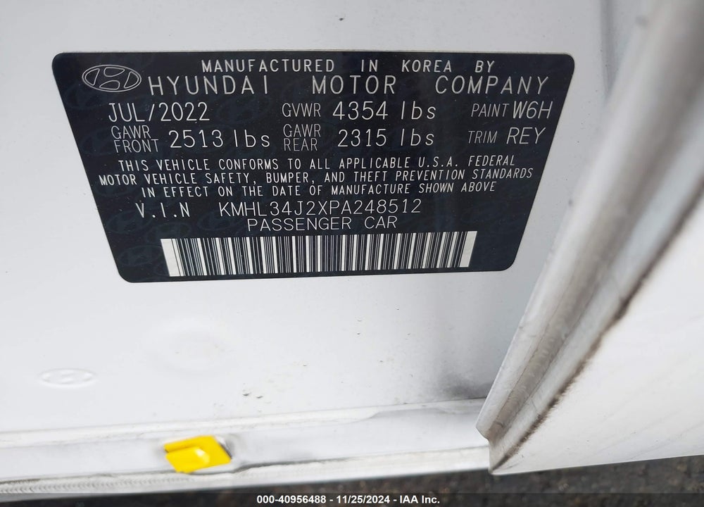 2023 HYUNDAI SONATA LIMITED VIN: KMHL34J2XPA248512