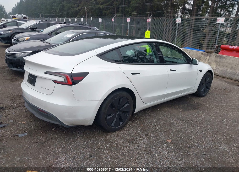 2024 TESLA MODEL 3 LONG RANGE DUAL MOTOR ALL-WHEEL DRIVE VIN: 5YJ3E1EB6RF732923