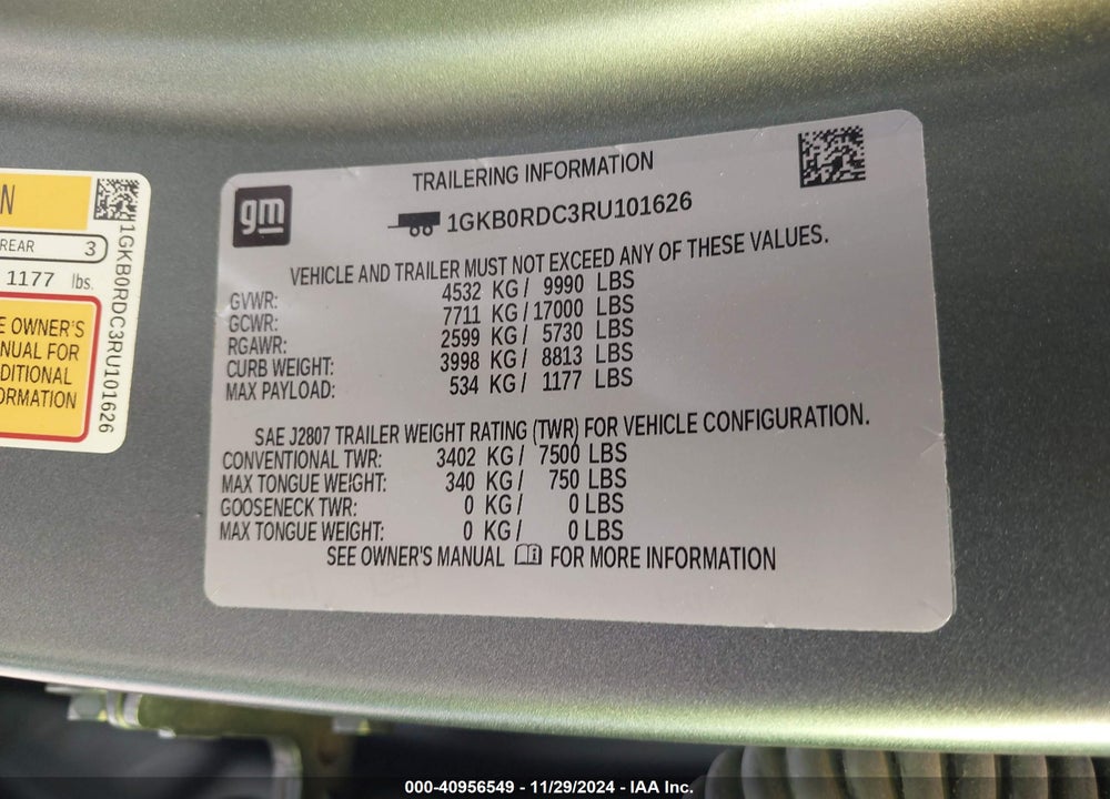 2024 GMC HUMMER EV SUV 3X VIN: 1GKB0RDC3RU101626