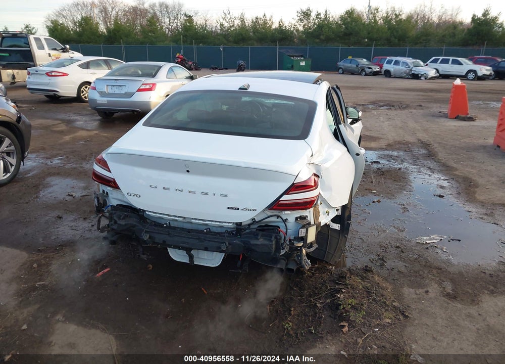 2022 GENESIS G70 VIN: KMTG54TE6NU101852