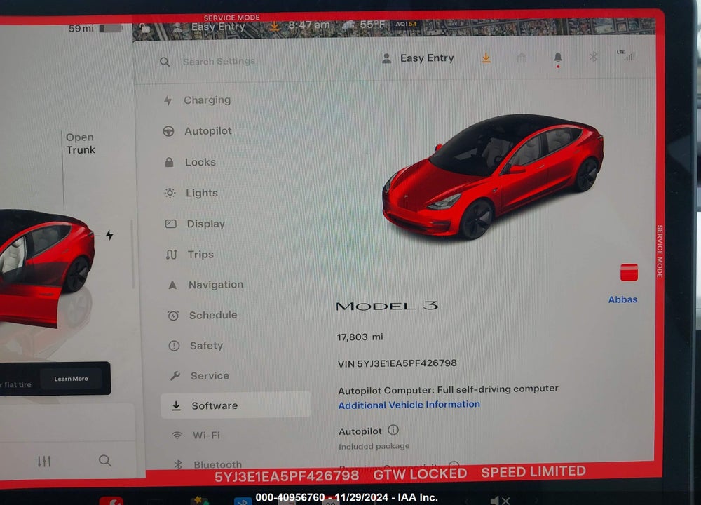 2023 TESLA MODEL 3 VIN: 5YJ3E1EA5PF426798