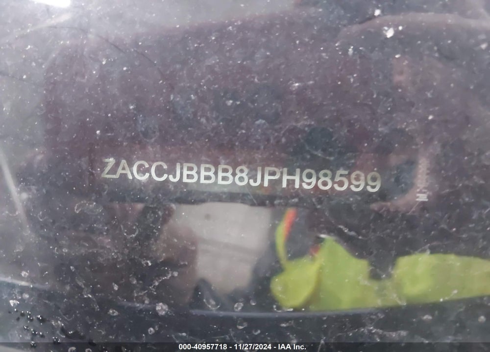 2018 JEEP RENEGADE LATITUDE 4X4 VIN: ZACCJBBB8JPH98599