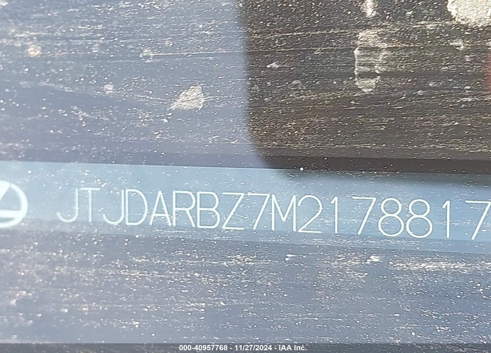 2021 LEXUS NX 300 VIN: JTJDARBZ7M2178817