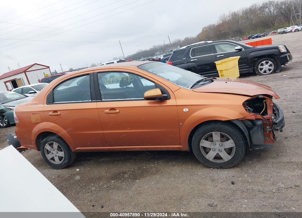 2008 CHEVROLET AVEO LS VIN: KL1TD56678B077093