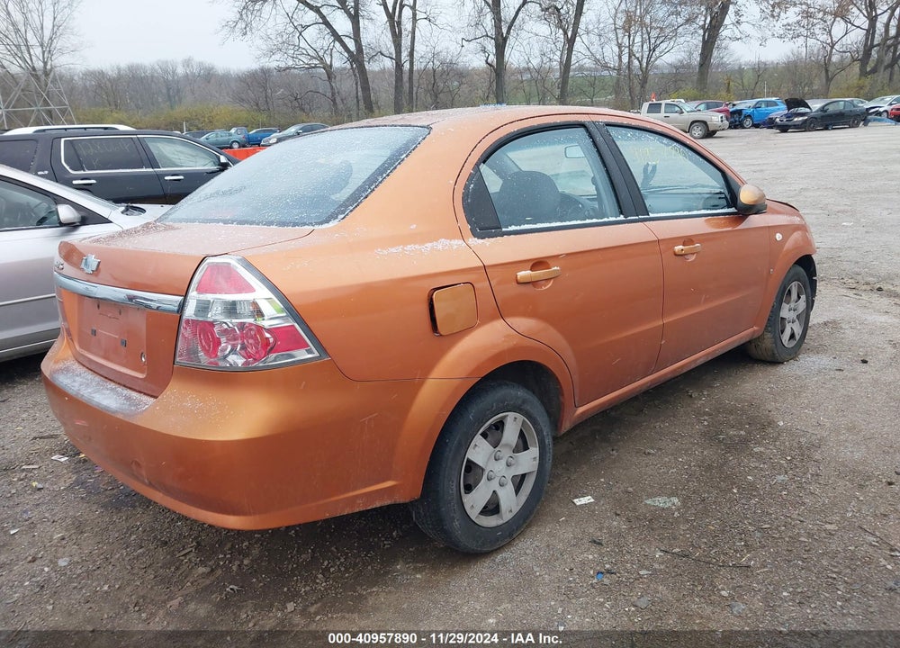 2008 CHEVROLET AVEO LS VIN: KL1TD56678B077093